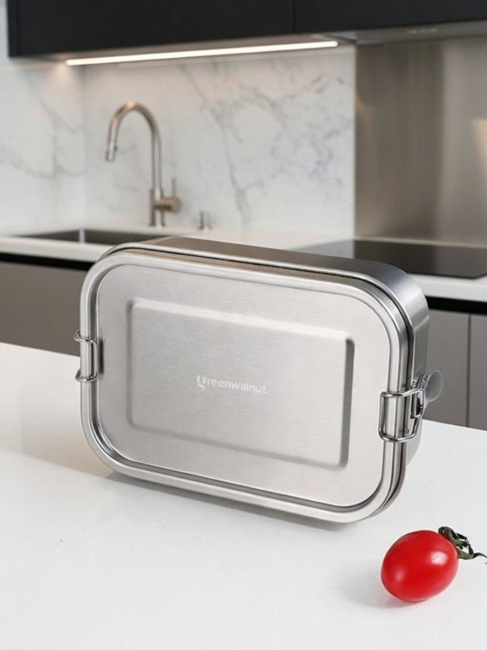 Stainless Steel Bento Lunch Box with Divider – Leakproof Food Storage Container
